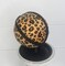 Exotic Elegance: 4-Inch Animal Print Fabric/Foam Ornament - Gold/Brown-(128892)